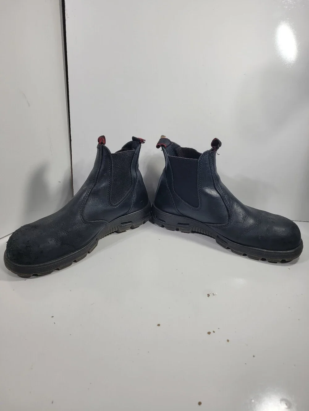 Redback Easy Escape Steel Toe Black Leather Chelsea Work Boots Men Size 11 US
